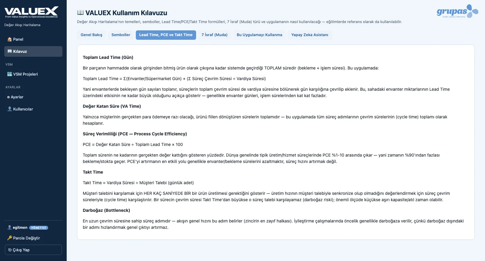 KPI — Formülleri görün